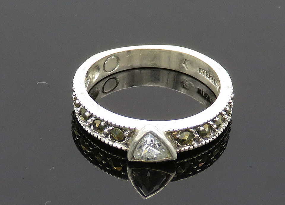 Винтажное серебряное кольцо с топазом и марказитом JUDITH JACK 925 размер 6 RG20082 - Изображение 2 из 4