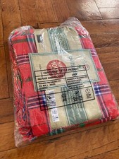 Authentic Masai Maasai Shuka Blanket Shawl Red Plaid African Fabric 102x180cm