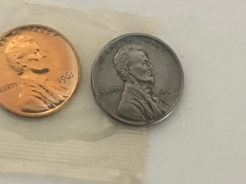 Lote de centavos Lincoln 1961 tono natural prueba de gemas incelofán con centavo de acero - Imagen 4 de 11