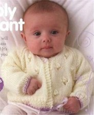 KNITTING PATTERN baby girl ballet wrap cardigan birth/3m dk yarn