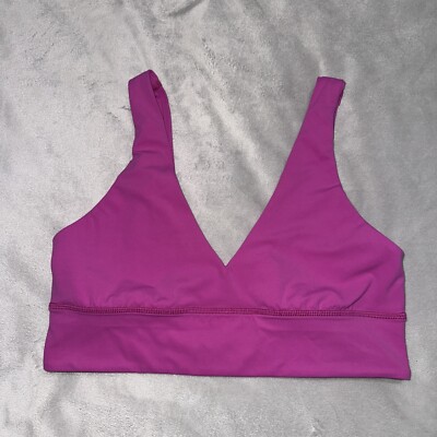 Lululemon Bra Align V Neck Magenta Pink Women s Size 12 A/B CUP