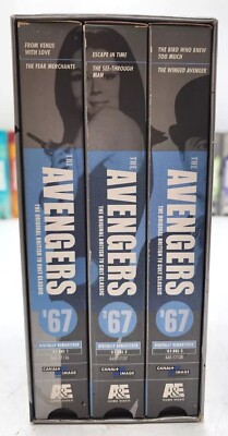 Avengers A&E VHS '65/'66/'67 8 Boxed Sets Of 3 Total 24 Tapes 1965