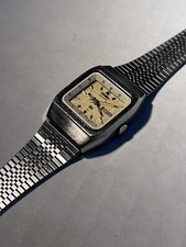 RARE VINTAGE SEIKO WOMENS DAY DATE WATCH QUARTZ JAPAN MOVT NEEDS BATTERY CLASP
