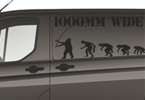 Carp Fishing Sticker, Long Cast Evolution of Man, Fishing Van Sticker - Afbeelding 4 van 8