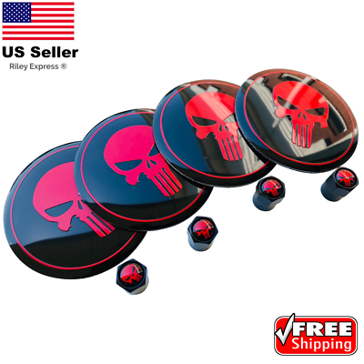 Universal Wheel Center Caps Punisher Wheel Center Cap Decals (2.2 - Foto 5