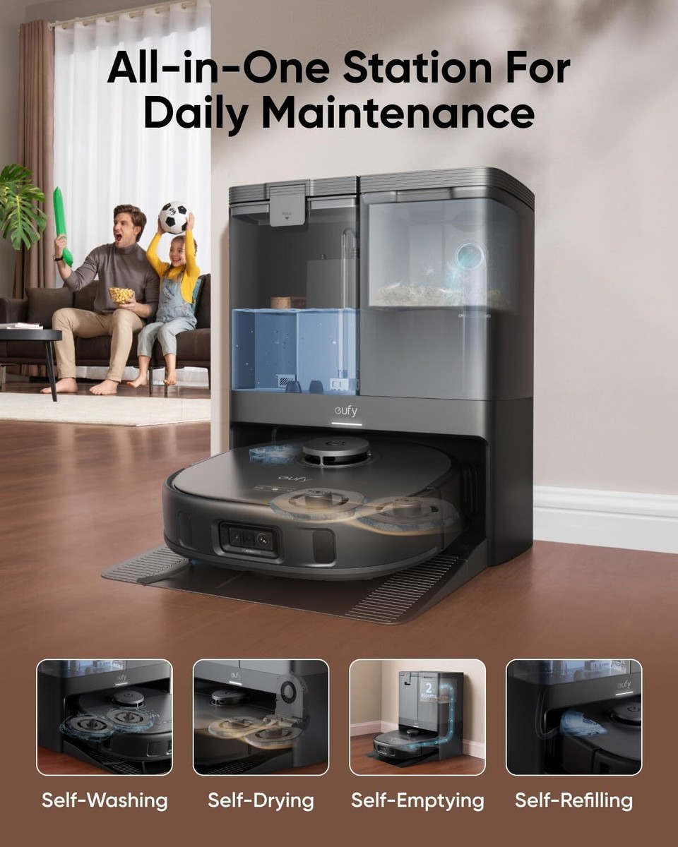 eufy X10 Pro Omni Robot Vacuum and Mop Combo, All-in-One