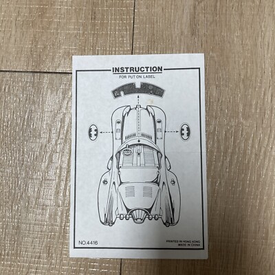 ToyBiz 1989 Batman Batmobile Missle Launcher Vintage Car DECAL ...