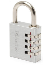 MasterLock 7640D Combination Padlock in Aluminium Grey 4 x 7.8 x 1.5 mm NEW-NEW-