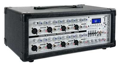 8-Kanal DJ PA Power Mischer Mischpult Verstärker USB SD Bluetooth MP3 Player