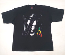 Vintage Bob Marley Portrait Zion Rootswear T-shirt size 2XL