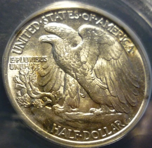 SILVER-GRADED 1945(UNDERGRADED)(AU58)(LUSTER+++)(LIBERTY WALKING 1/2 $-A BEAUTY!