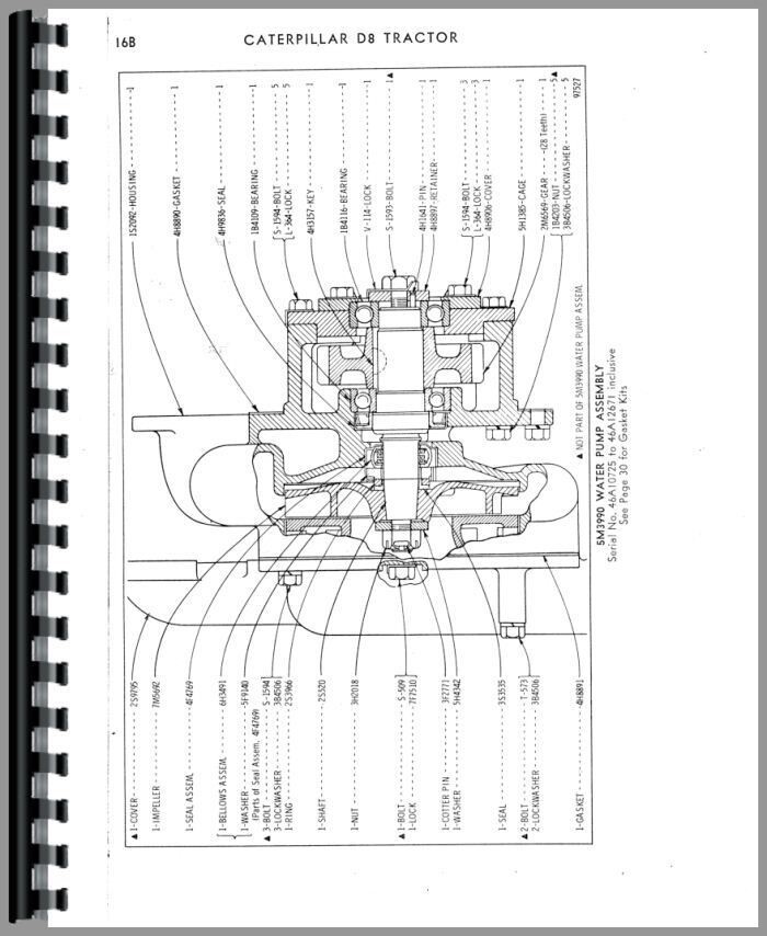 Caterpillar D8H D8 Crawler Parts Manual Catalog 46A10725-46A24432