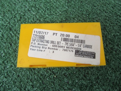 OmegaDrill Broken Tap Extracting 7 Piece 5/64" - 1/4" Carbide Drill Set OD-Set 1 - Picture 3 of 5