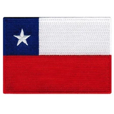 CHILE FLAG PATCH CHILEAN SOUTH AMERICAN EMBLEM embroidered iron-on TRAVEL BADGE