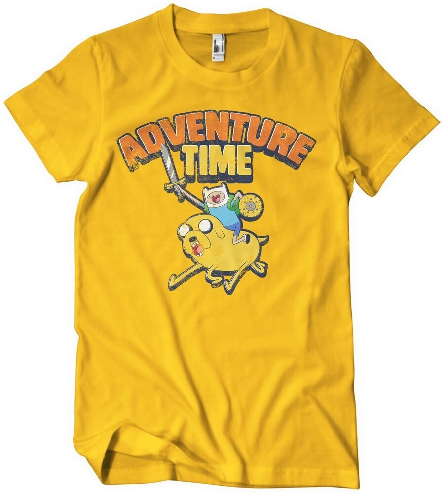 Футболка с надписью Adventure Time золотистого цвета 5290₽