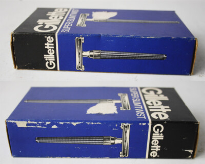 VERY RARE VINTAGE 70'S GILLETTE SUPER SLIMTWIST SAFETY RAZOR SUPER