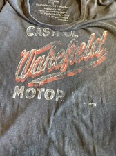Vintage Castrol Lucky Brand T Shirt Wakefield has writing on the back inside