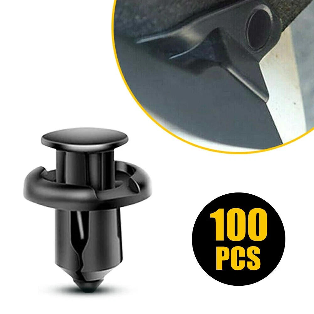 120PCS 10mm Bumper Clips Auto Car Hole Rivets Retainer Fender Fastener Push Pin