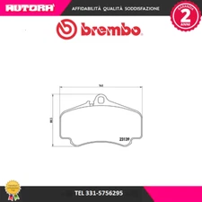 Brake pad kit, front disc brake (BRAND-BREMBO)..