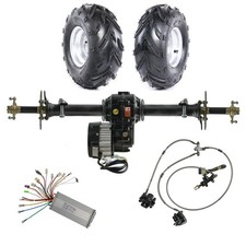 34" Go Kart Rear Axle 7" Wheels kit Differential 48v1000w Motor for ATV Fun Cart
