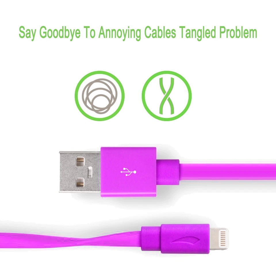 2Pack for Apple iPhone14/13/12 11 Pro Max Fast Charger Cable 3.3ft USB Cord - Image 3 of 4