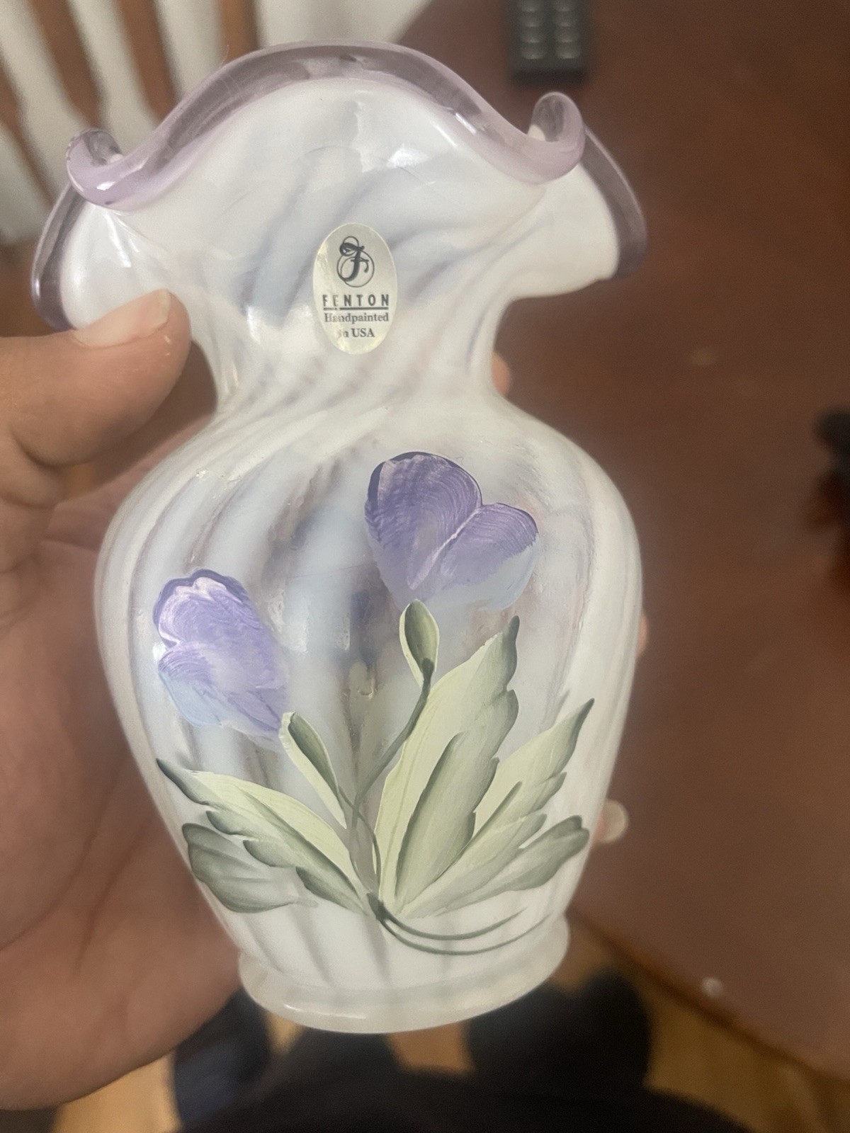 collectible Fenton Art Glass vase