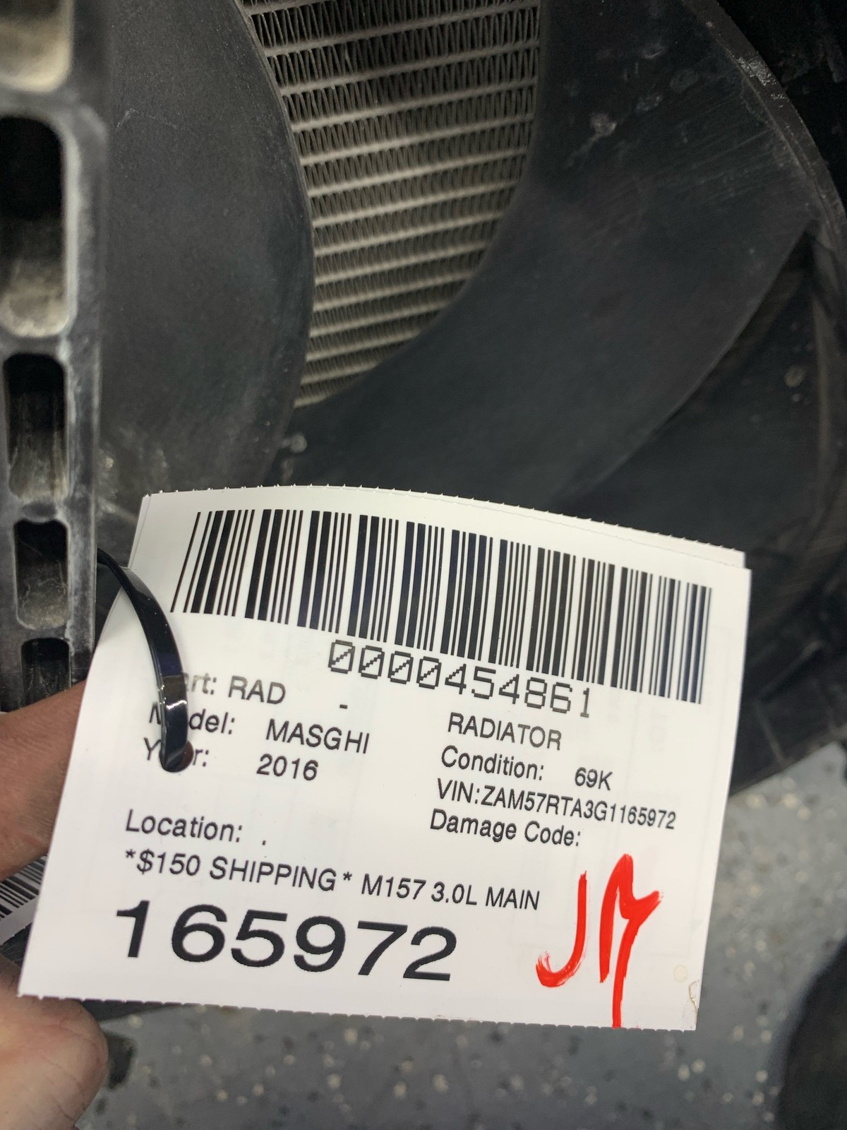 2014-2019 MASERATI GHIBLI RADIATORS CONDENSOR COOLING FAN W/O MOTOR SET