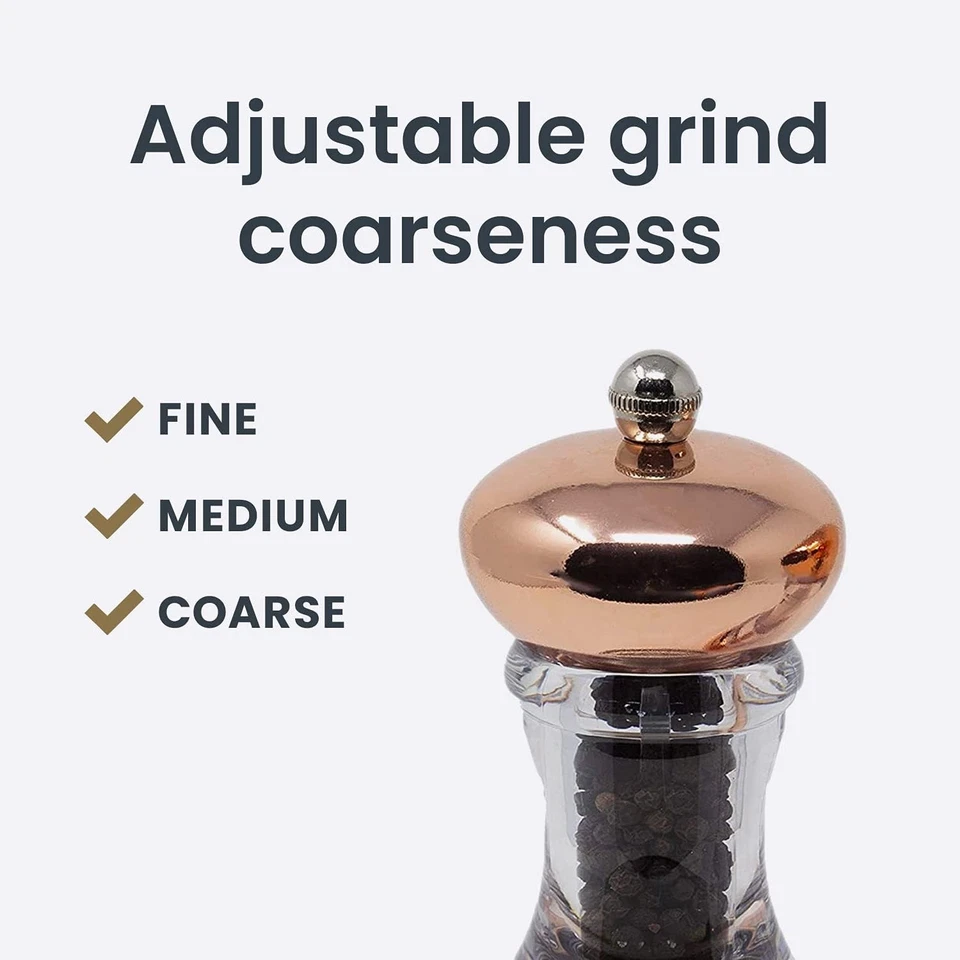 Conjunto de moinho de pimenta e saleiro Olde Thompson 7" banhado a cobre  - Imagem 2 de 4