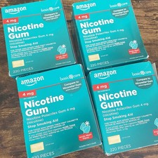 4x Nicotine Gum AMAZON 4mg Arctic Mint 220 Pieces Box Stop Smoking. BB 11/26