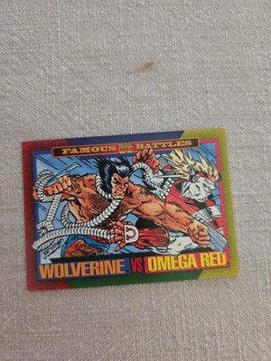1993 Skybox Marvel Universe Famous Battles #177 WOLVERINE vs. OMEGA RED