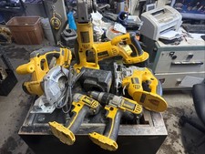 Huge Lot of Dewalt 18 Volt Tools Recip Jigsaw Circ Saw Drill Impact Grinder ++