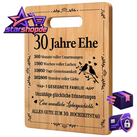 Bambus-Schneidebrett Geschenk Zur Perlenhochzeit Romantisch 30. Hochzeitstag