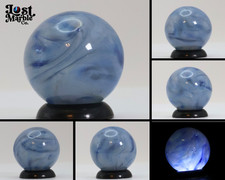 5/8" Swirl Marble Translucent Blue MINT