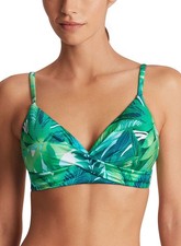 Lauren Ralph Lauren Womens Palm-Frond-Print Twist-Front Bikini Top 12 Multi NWT