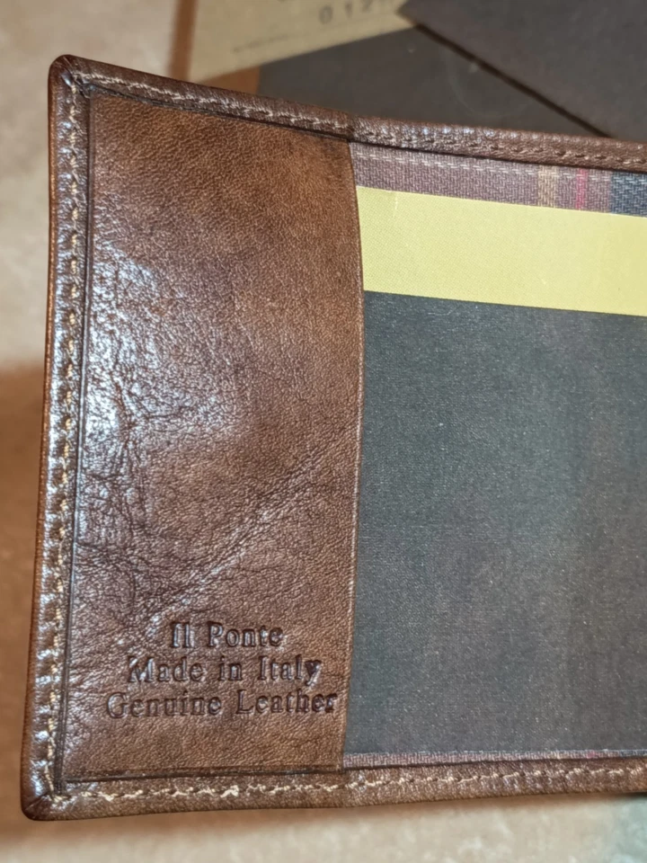 Porta Assegni The Bridge In Pelle,Nuovo Con Scatola Originale - Immagine 2 di 4