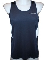 Damen Tennis Tank Tanktop Sporttop Top Blau Weiss Logo 814429 Head Club Gr. S