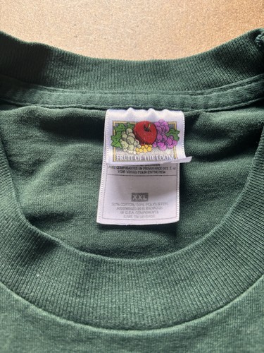 T-shirt FOTL verde con tasca marca GATTO vintage anni 90 taglia 2XL - Foto 7 di 11