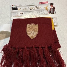 Harry Potter Gryffindor Warm Knit Scarf Emblem Wizarding World Cosplay Adult OS