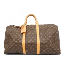Louis Vuitton Monogram Keepall 55 M41424 Boston Bag Brown Unisex Authentic
