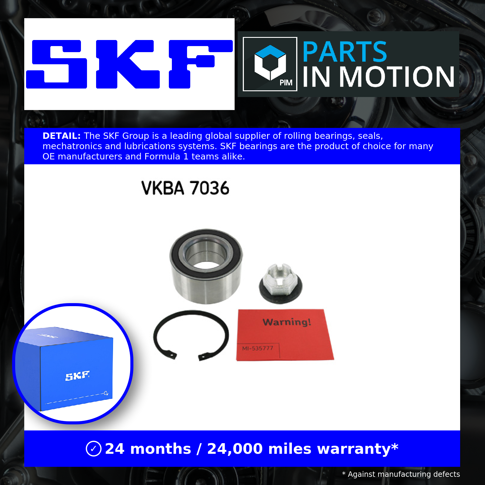 Wheel bearing VKBA 7036 SKF for CITROËN PEUGEOT OPEL DS VAUXHALL - Image 8