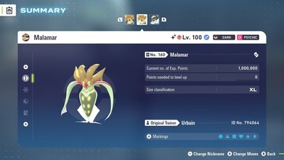 Malamar Shiny Alpha 6IVs Battle Ready - Legends ZA