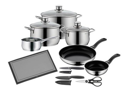 WMF Topf-Set Diadem Plus 10-tlg Starter Set Cromargan Edelstahl Induktion Töpfe