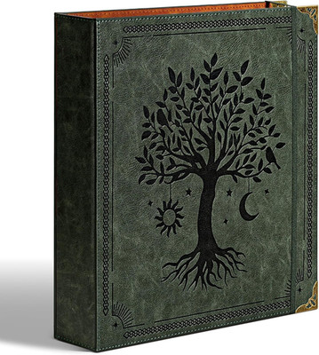 Leather D Ring Binder Fits 8.5''X11'' Letter Size Paper, 2 Inch D-Ring Binders Hol