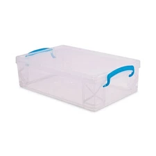 Advantus 37539 9" x 5.5" x 2.62" Super Stacker Large Pencil Box - Clear New