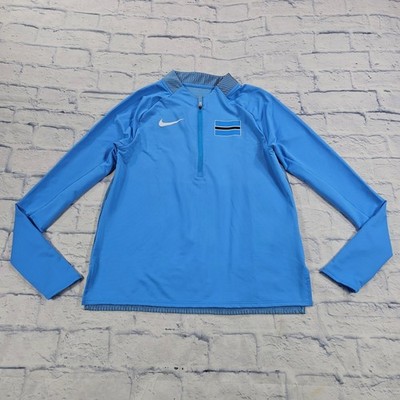 Nike Elite Botswana 1/4 Zip Training Drill Top Mens S Blue Running Pullover