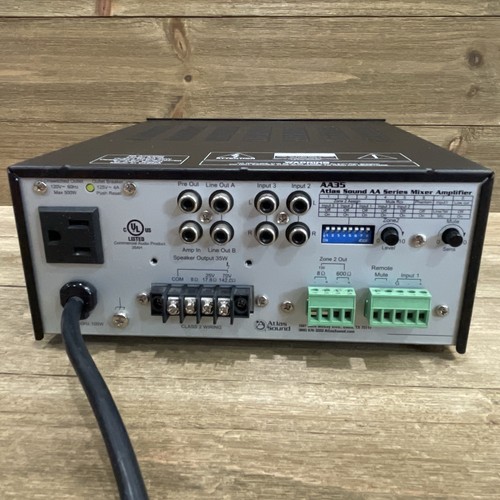 Atlas Sound AA35 Commercial Mixer Amplifier 3-Input 35-Watt - Picture 6 of 9