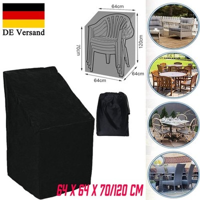 Abdeckung für Stapelstühle Schutzhülle Gartenstühle Wetterfest Stuhlabdeckung DE