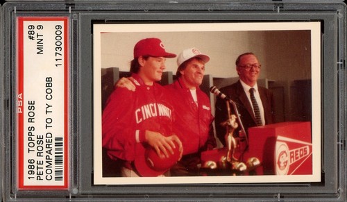 1986 Pete Rose [Compared to Ty Cobb] #89