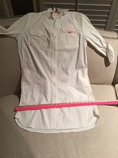 vineyard vines dress Size 4 White Seersucker w/Hot Pink Accents 