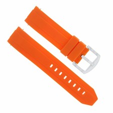 22MM SILICONE STRAP BAND FOR SEIKO 200M SKX007K 7S26 SKX009J KINETIC ORANGE